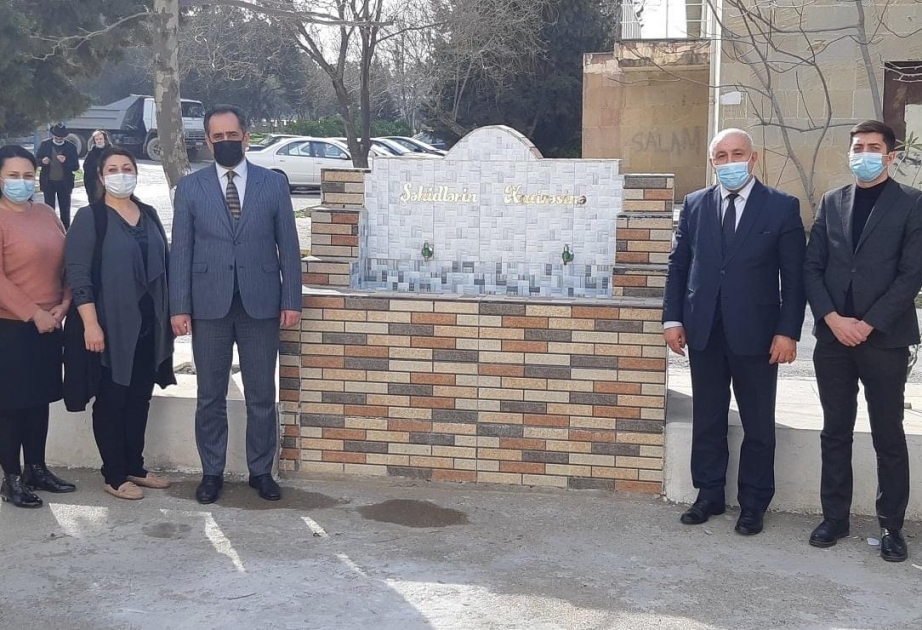 Xırdalanda şəhidlərin xatirəsinə bulaq tikilib
