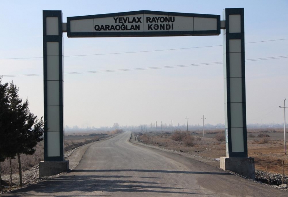 Yevlax rayonunun Qaraoğlan kənd yolu yenidən qurulur VİDEO