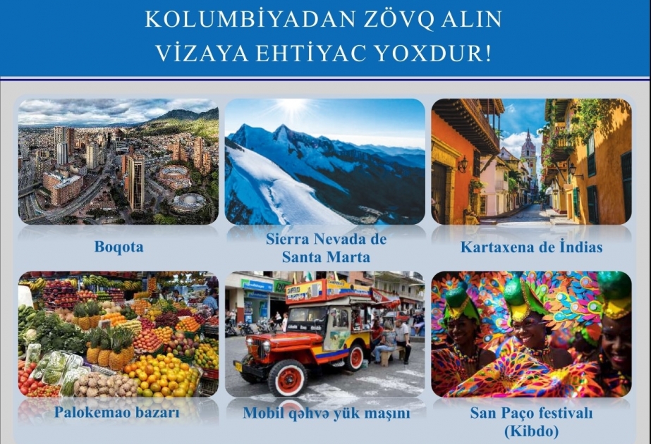 Kolumbiya səfirliyinin hazırladığı bülletendə bu ölkənin ticarət və turizm imkanları barədə məlumat verilir