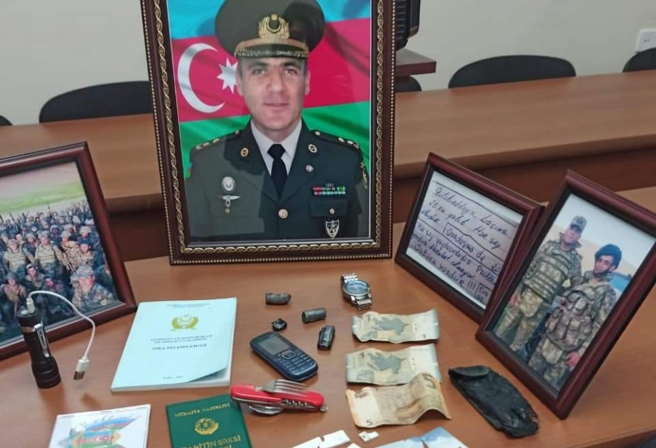 Tarix Muzeyinin fonduna Vətən müharibəsi şəhidi, polkovnik-leytenant Rəşad Sadıqova məxsus materiallar daxil olub