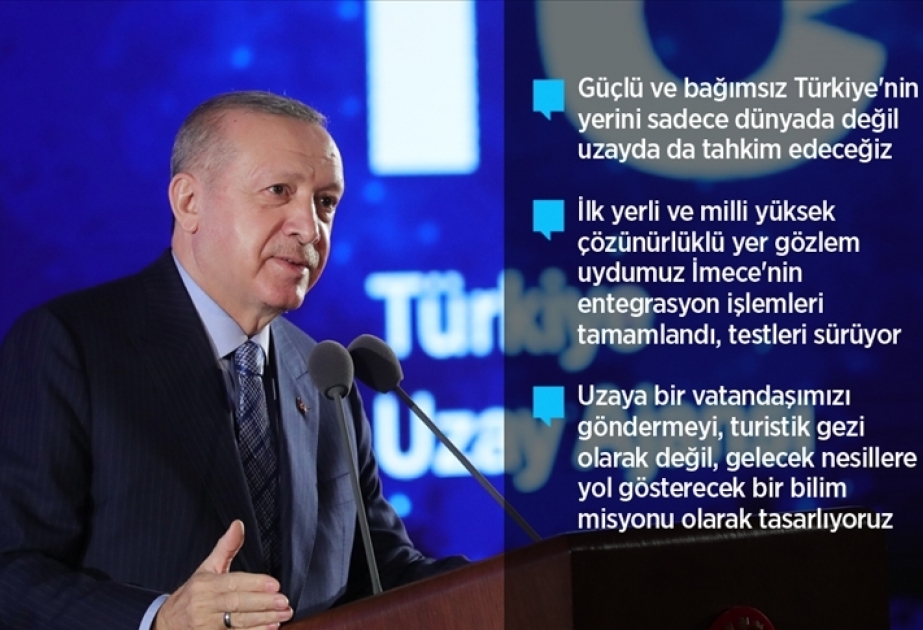 Rəcəb Tayyib Ərdoğan Türkiyə Milli Kosmos Proqramının hədəflərini açıqlayıb