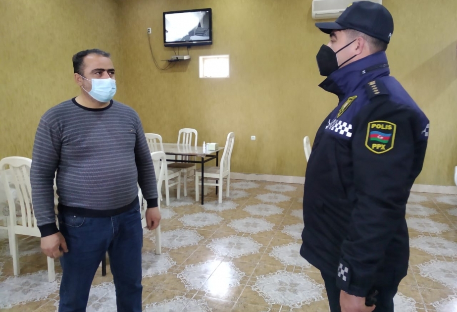Siyəzəndə polis karantin rejiminin qaydalarına riayət olunmasını təmin edir
