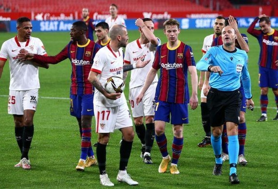 «Севилья» разобралась с «Барселоной» в домашней части полуфинала Кубка Испании