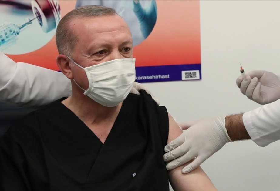 Prezident Rəcəb Tayyib Ərdoğan koronavirusa qarşı vaksinin ikinci dozasını vurdurub