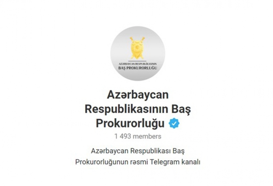 Baş Prokurorluğun sosial şəbəkələrdəki daha bir səhifəsi rəsmi olaraq təsdiqlənib