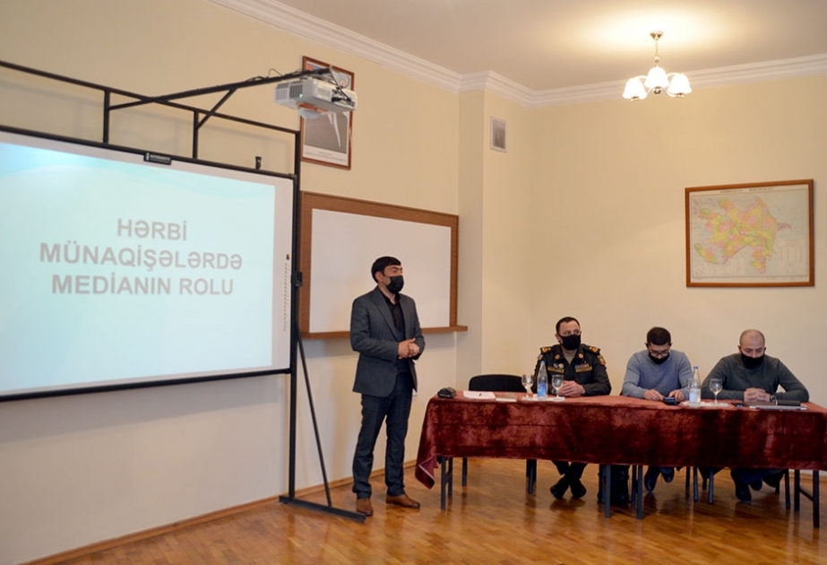 Heydər Əliyev adına Azərbaycan Ali Hərbi Məktəbinin kursantları üçün seminar təşkil olunub VİDEO