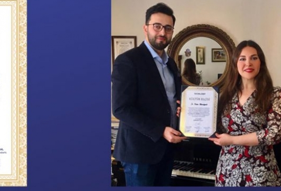 Azərbaycanlı pianoçu Türkiyənin “WORLDEF” şirkəti tərəfindən “mədəniyyət elçisi” adına layiq görülüb