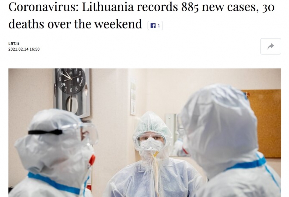 Litvada koronavirusa yoluxanların sayı 200 minə yaxınlaşır