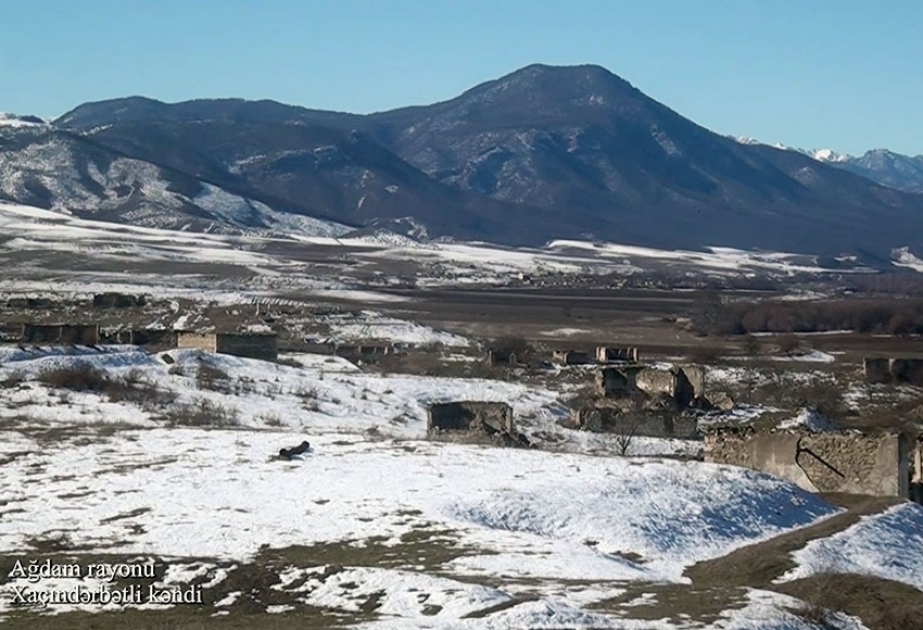 Azerbaijan’s Defense Ministry releases video footages of Khachindarbatli village, Aghdam district VIDEO