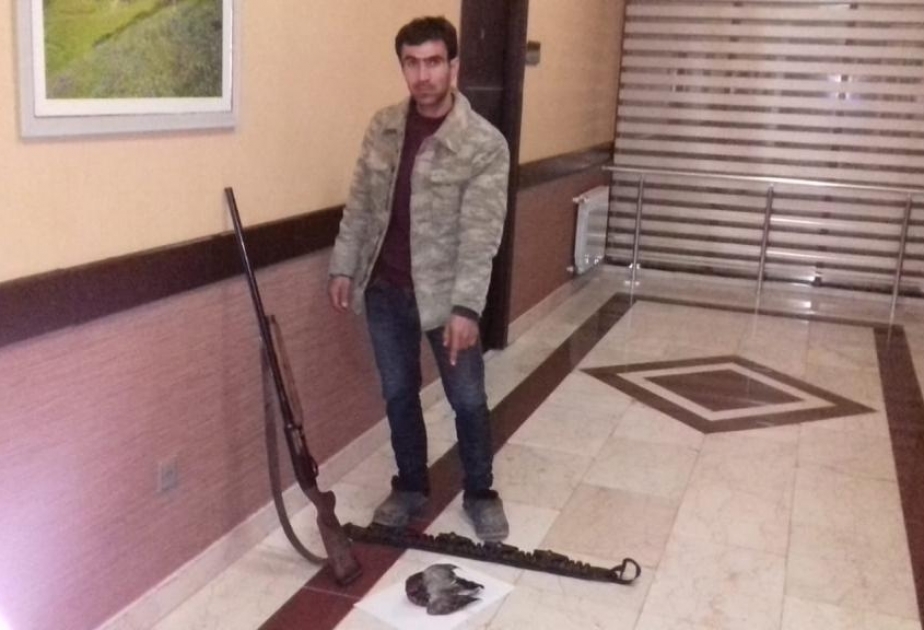 Hacıqabul rayonunda qanunsuz ov edən şəxs saxlanılıb