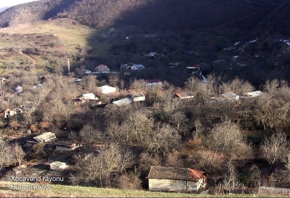 Azerbaijan’s Defense Ministry releases video footages of Hunarli village, Khojavand district VIDEO