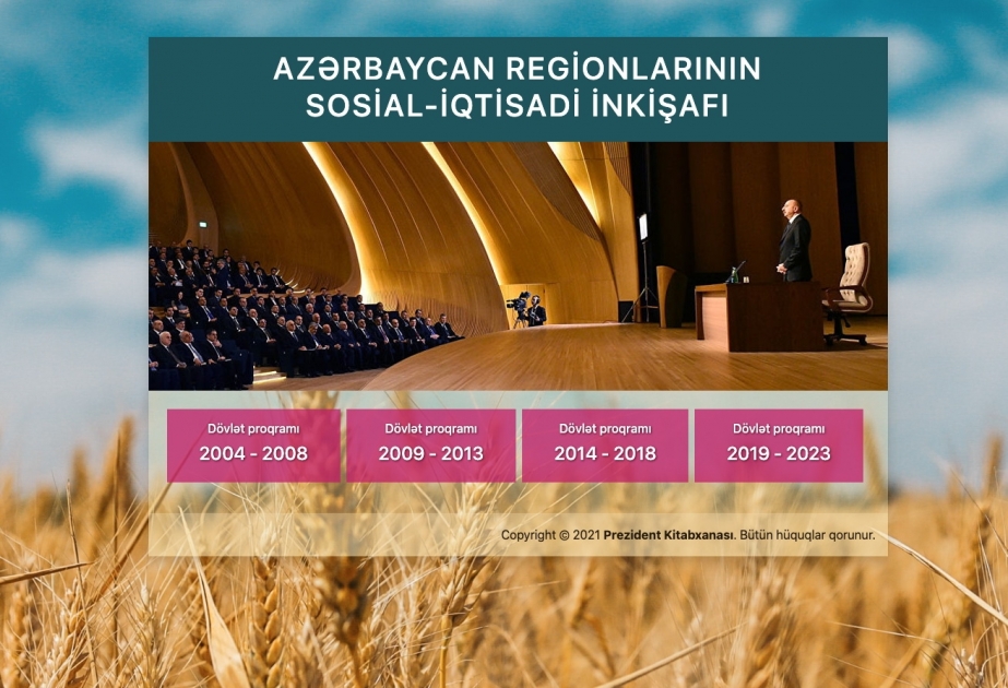 Prezident Kitabxanasında “Azərbaycan regionlarının sosial-iqtisadi inkişafı” adlı Tammətnli elektron toplu istifadəyə verilib