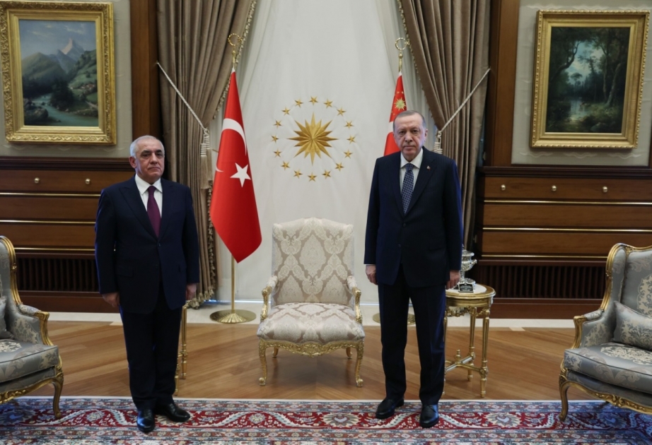 Prime Minister Ali Asadov meets with Turkish President Recep Tayyip Erdogan