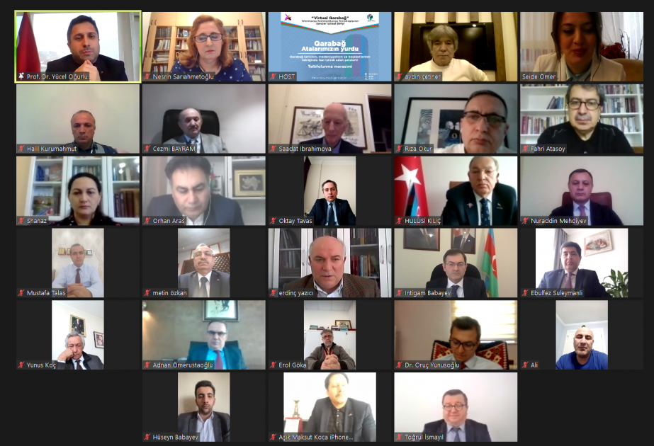 “Virtual Qarabağ” İKT Gənclər İctimai Birliyi Türkiyənin tanınmış şəxslərinin bir qrupunu təltif edib