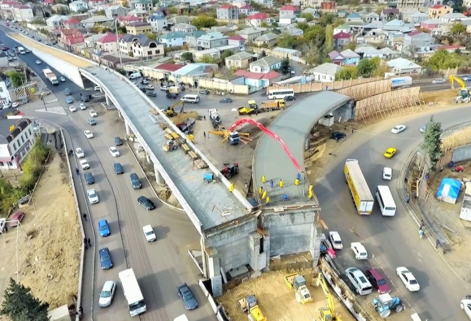 Sulutəpə ərazisində yeni yol qovşağının tikintisi yekunlaşır