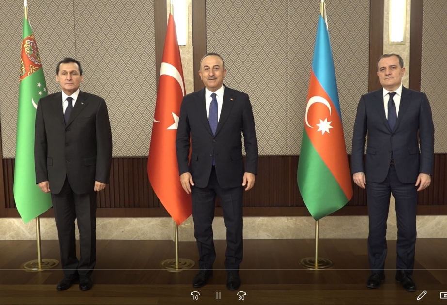 Ankarada Azərbaycan, Türkiyə və Türkmənistan xarici işlər nazirlərinin üçtərəfli görüşü keçirilib YENİLƏNİB VİDEO