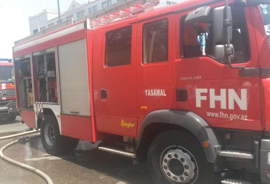 Yasamal rayonunda məcburi köçkünlərin məskunlaşdığı binada baş vermiş yanğın söndürülüb