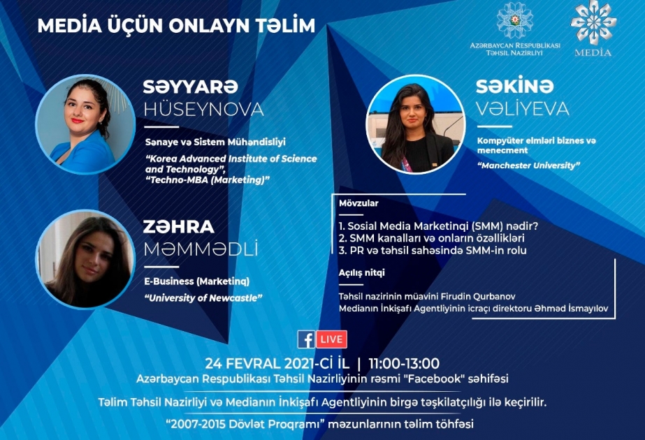Təhsildən yazan media nümayəndələri üçün maarifləndirici onlayn təlim keçirilib