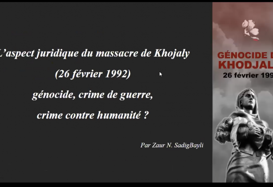 “ALİM” assosiasiyasının təşkilatçılığı ilə “Xocalı genosidinin müxtəlif aspektlərdən təhlili” adlı onlayn konfrans keçirilib