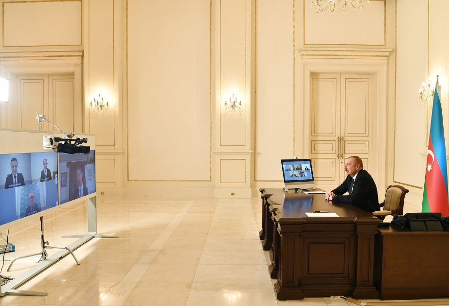 President Ilham Aliyev received in a video format Chief Executive Officer and other senior officials of Signify VIDEO