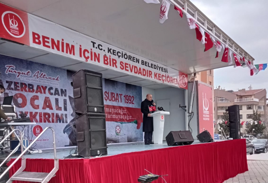 Xocalı soyqırımının ildönümü ilə əlaqədar Ankarada anım tədbiri keçirilib VİDEO