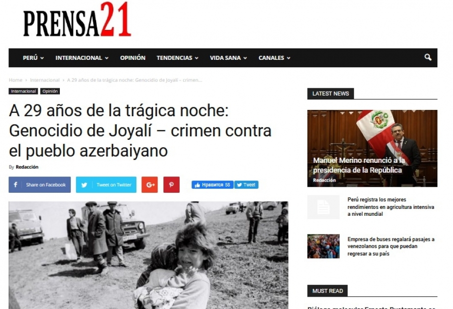 El genocidio de Joyalí fue cubierto por la prensa peruana 