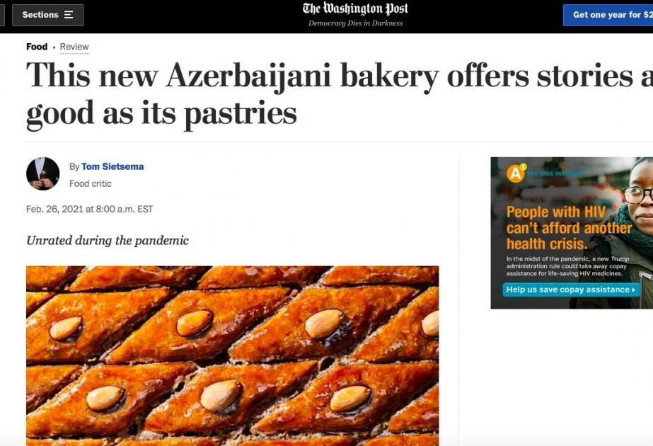 Azərbaycan mətbəxi ABŞ mediasının diqqət mərkəzində