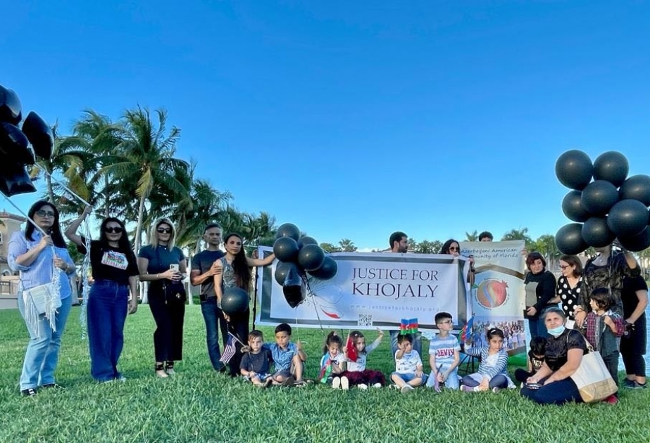 ABŞ-ın Florida ştatında Xocalı faciəsi qurbanlarının xatirəsinə havaya şarlar buraxılıb