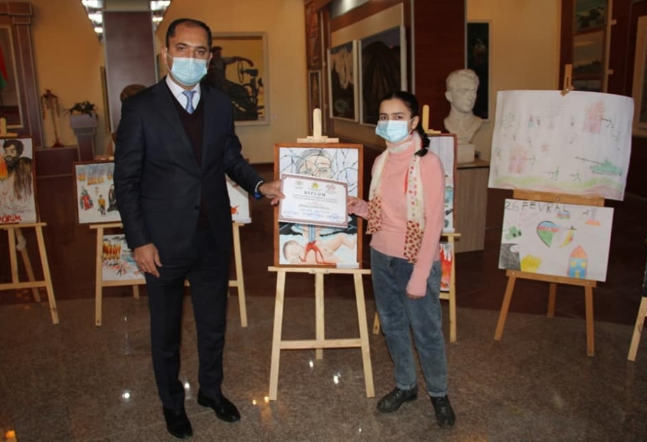 Cəlilabadda Xocalı soyqırımına həsr olunmuş rəsm müsabiqəsinin qalibləri mükafatlandırılıblar