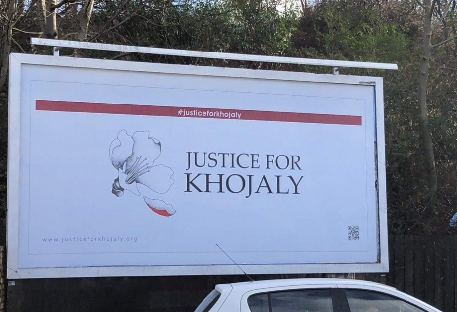 Britaniyanın Qlazqo şəhərində "Xocalıya ədalət!" tələbi ilə lövhə quraşdırılıb
