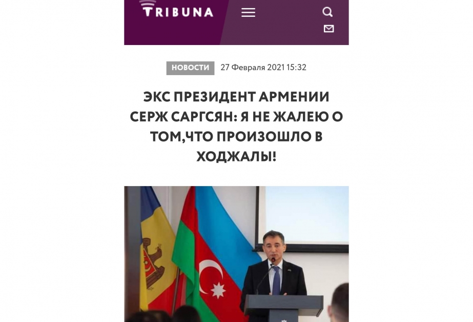 Moldova mətbuatında Xocalı soyqırımından bəhs edən məqalə yayımlanıb