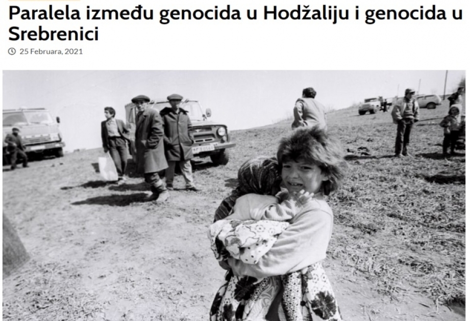Bosniyalı redaktor Xocalı və Srebrenitsa soyqırımları arasında paralelliyi təhlil edib