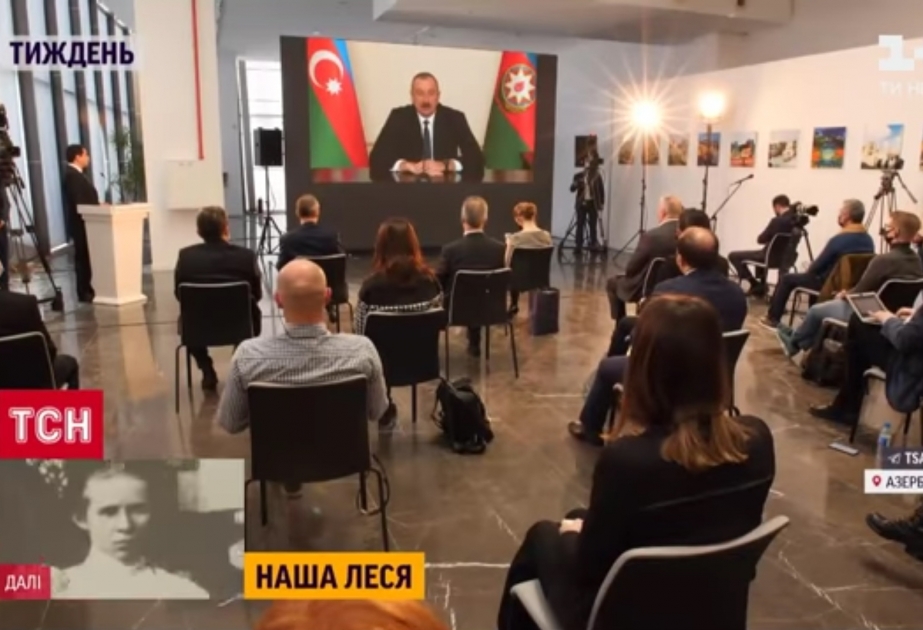 Ukraynanın “1+1” telekanalı Prezident İlham Əliyevin mətbuat konfransı barədə xüsusi reportaj yayımlayıb VİDEO