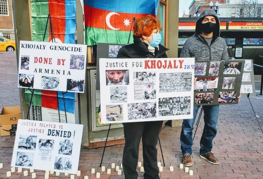 ABŞ-ın Boston şəhərində Xocalı soyqırımı ilə əlaqədar səssiz aksiya keçirilib