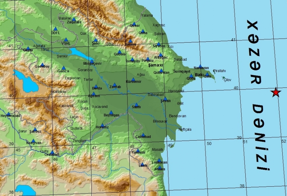 В Каспийском море произошло землетрясение магнитудой 3,1