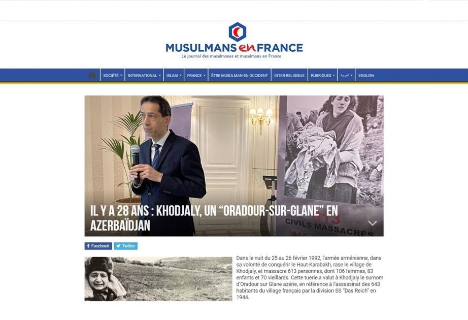 Un portal francés escribió sobre el genocidio de Joyalí
