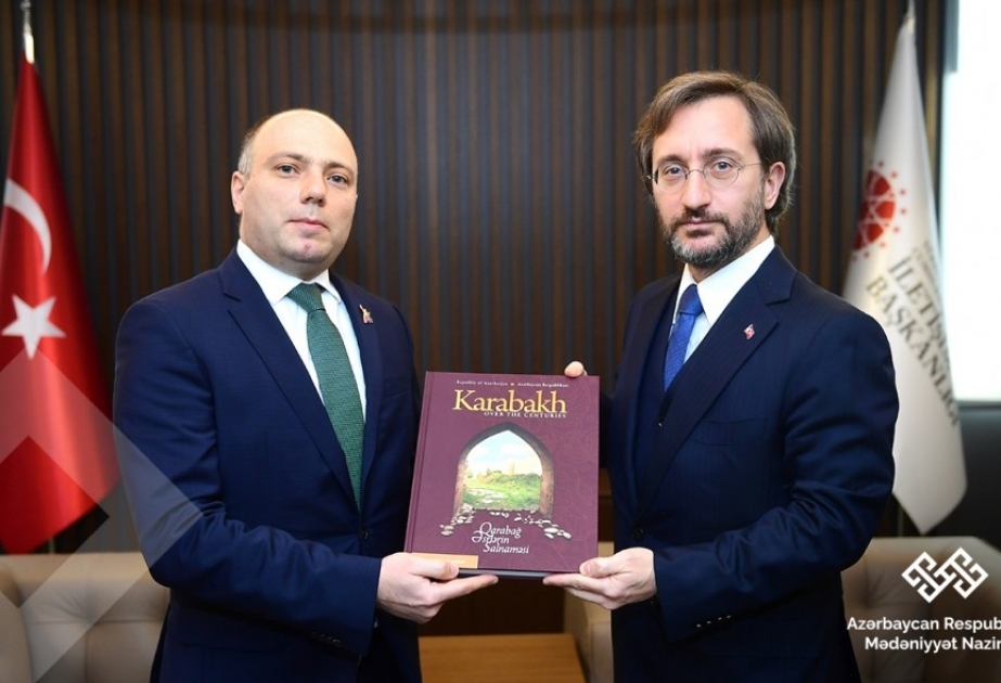 Mədəniyyət naziri Türkiyə Prezident Administrasiyasının ictimaiyyətlə əlaqələr idarəsinin rəhbəri ilə görüşüb