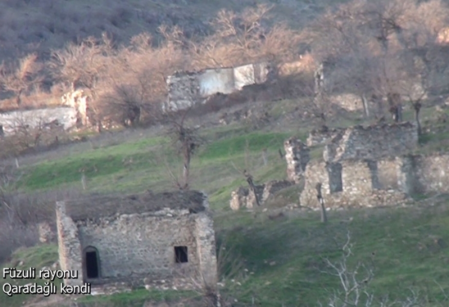 Le ministère de la Défense diffuse une vidéo du village de Garadaghly de la région de Fuzouli