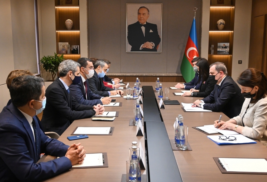 阿塞拜疆外长杰伊洪·巴伊拉莫夫会见法国国民议会议员代表团