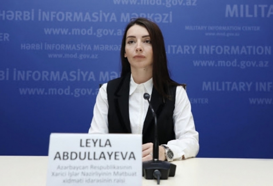 Лейла Абдуллаева: Обвинение представителем МИД Армении Азербайджана в нарушении международного права вновь продемонстрировало, что официальный Ереван далек от здравого мышления