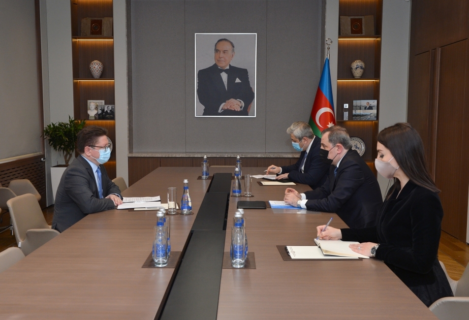 Aserbaidschanischer Außenminister trifft sich mit dem Leiter des Baku-Büros des Europarates