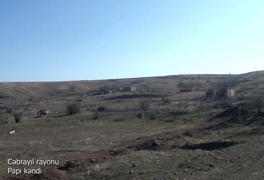 Verteidigungsministerium veröffentlicht Videoaufnahmen aus dem befreiten Dorf Papi im Bezirk Jabrayil VIDEO