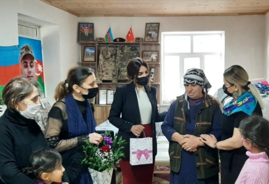Şamaxıda şəhid ailələri ziyarət olunub