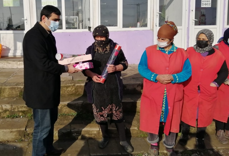 “Zəhmətkeş qadınlar unudulmur” devizi ilə aksiya təşkil edilib