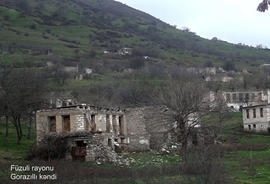 Le ministère de la Défense diffuse une vidéo du village de Görazylly de la région de Fuzouli VIDEO