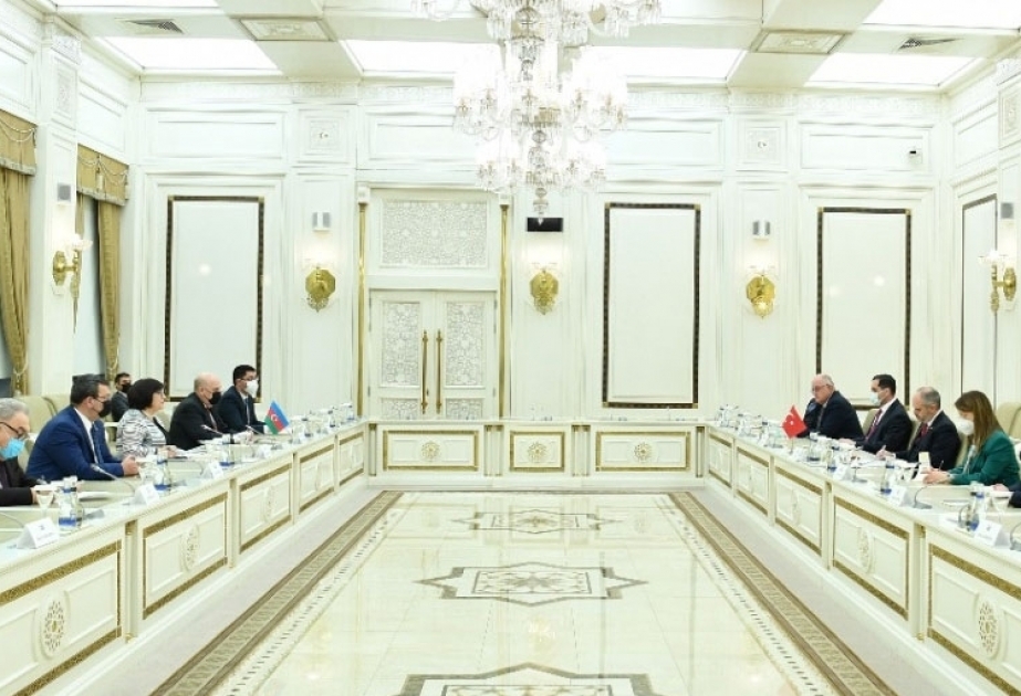 La presidenta del Parlamento de Azerbaiyán se reunió con una delegación de la Gran Asamblea Nacional de Turquía
