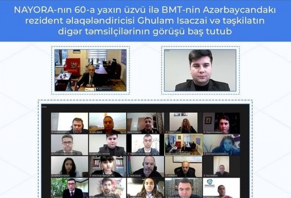 Gənclər Təşkilatları Milli Şurası BMT-nin Azərbaycandakı nümayəndəsi ilə görüşüb