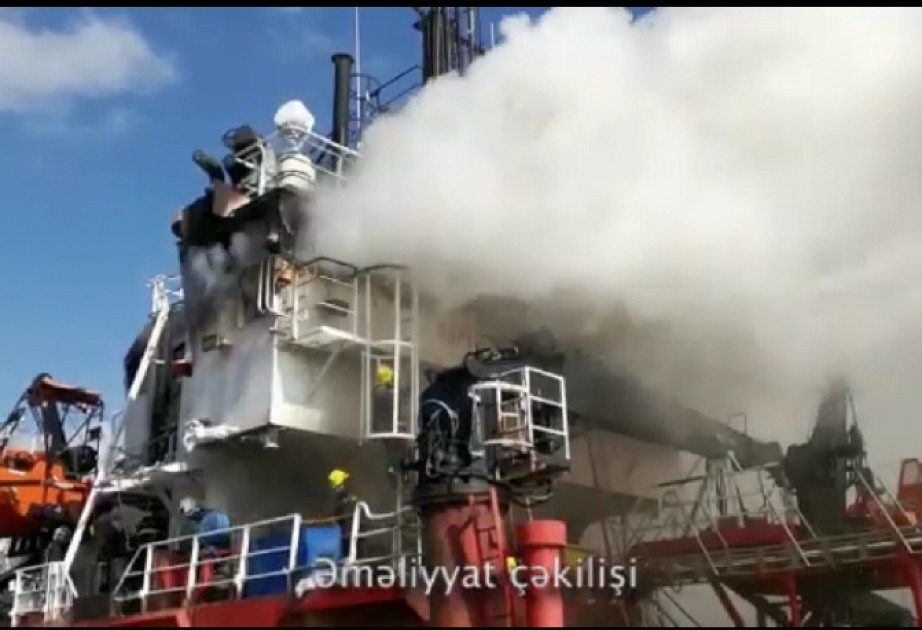 FHN: Hövsan qəsəbəsində gəmidə baş vermiş yanğın söndürülüb