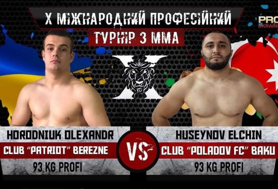 MMA döyüşçüsü Elçin Hüseynov Ukraynada qızıl medal qazanıb