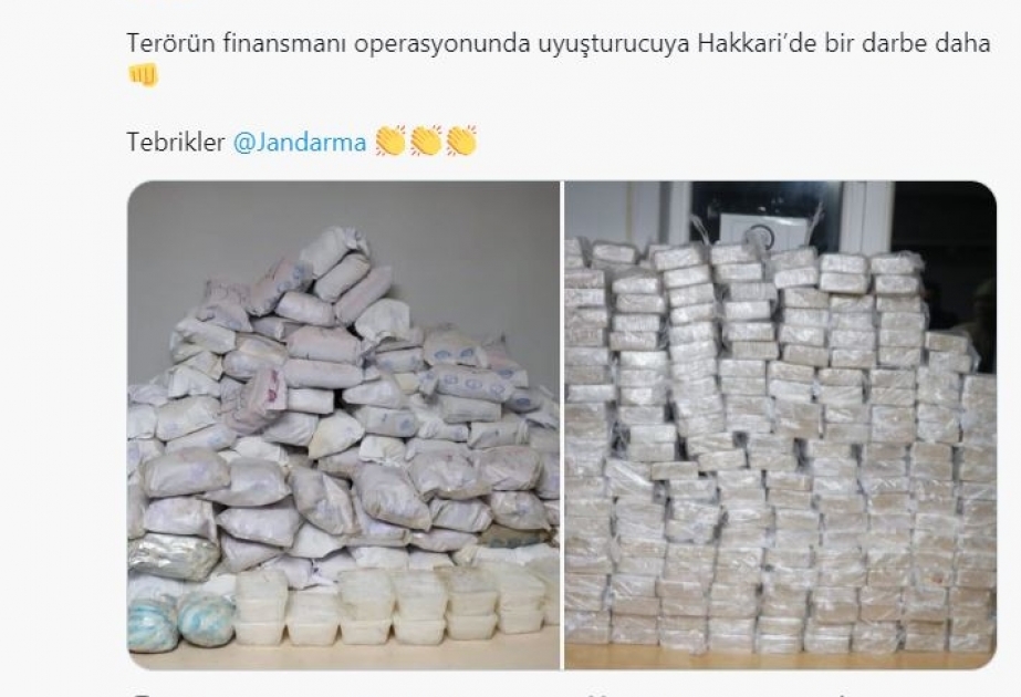 Türkiyədə külli miqdarda narkotik vasitə qanunsuz dövriyyədən çıxarılıb